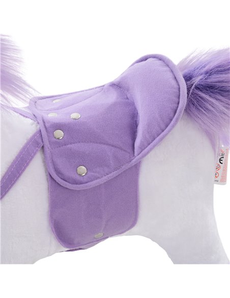 HOMCOM Kids Rocking Horse Plush Ride on Walking Unicorn Horse w/Realistic Sound  Ride On Rocker with Handlebar for Age 3+ Purple - pic 105810 | FastDaddyshop