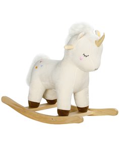 AIYAPLAY Rocking Horse with Unicorn Design, Sounds, for Ages 2-4 Years, White 330-178V00WT