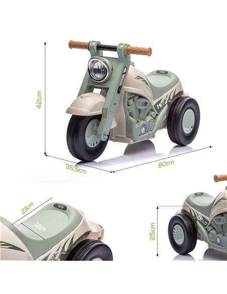AIYAPLAY Foot To Floor Sliding Kids Ride On Car with Music, Bubble, for Toddler from 2 to 5 Years Old - Cream White 370-338V00CW - pic 105940 | FastDaddyshop