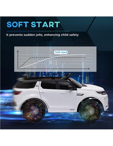 AIYAPLAY Land Rover Discovery Sport Licensed 12V Kids Ride on Car w/ Remote Control, Lights Music Horn, for 3-6 Years White 370-
