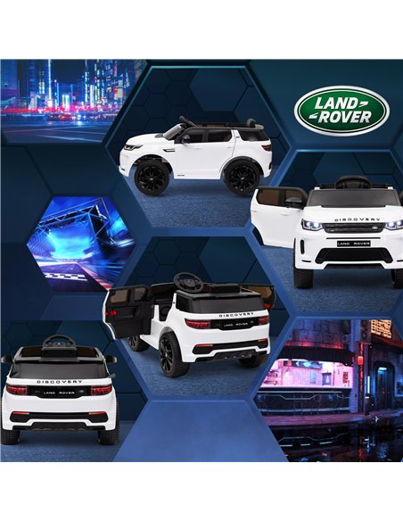 AIYAPLAY Land Rover Discovery Sport Licensed 12V Kids Ride on Car w/ Remote Control, Lights Music Horn, for 3-6 Years White 370- - pic 105991 | FastDaddyshop