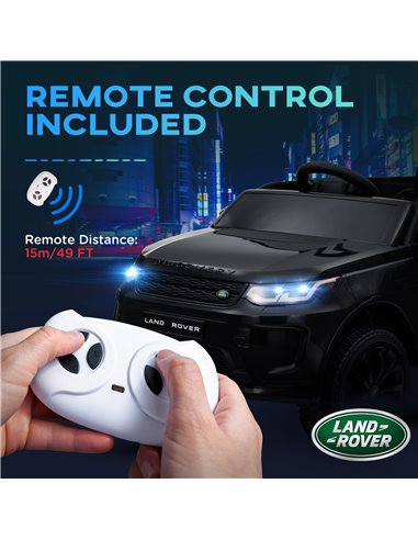 AIYAPLAY Land Rover Discovery Sport Licensed 12V Kids Ride on Car w/ Remote Control, Lights Music Horn, for 3-6 Years Black 370-