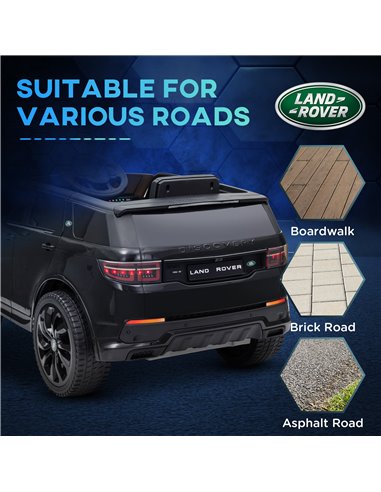 AIYAPLAY Land Rover Discovery Sport Licensed 12V Kids Ride on Car w/ Remote Control, Lights Music Horn, for 3-6 Years Black 370-