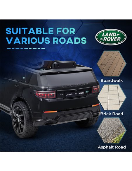 AIYAPLAY Land Rover Discovery Sport Licensed 12V Kids Ride on Car w/ Remote Control, Lights Music Horn, for 3-6 Years Black 370- - pic 106035 | FastDaddyshop