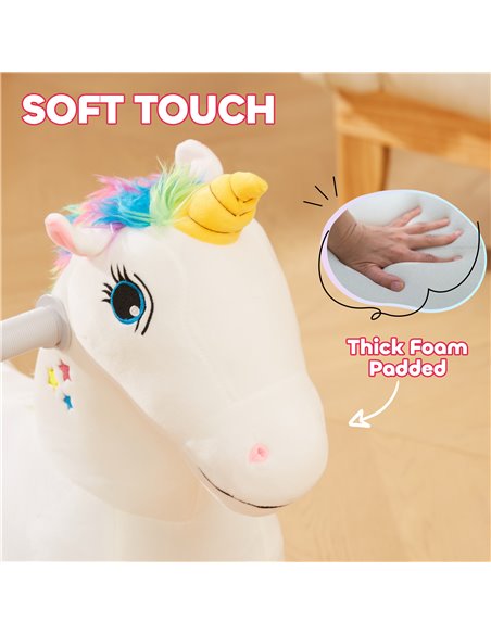 AIYAPLAY 6V Electric Ride on Unicorn, Battery Powered Kids Ride on Animal Toy with Music Forward Control, for 18-36 Months 370-3 - pic 106050 | FastDaddyshop