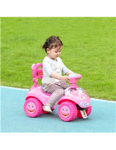 AIYAPLAY Foot to Floor oddler Ride on Toy w/ Music, Light, Horn, Under Seat Storage, Anti-Over-Backwards Device, Pink 370-360V00 2