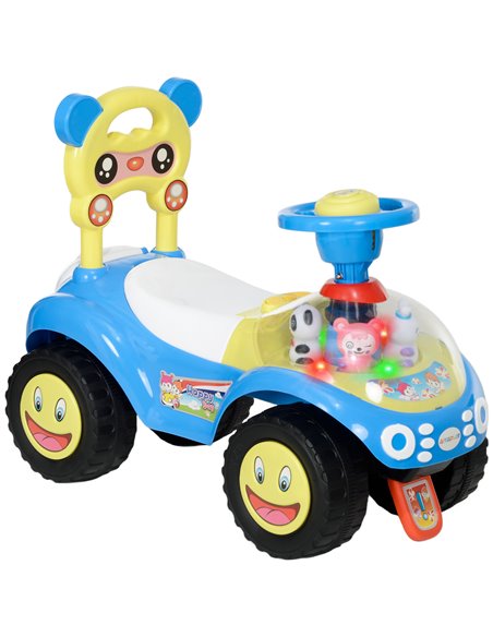 AIYAPLAY Foot to Floor oddler Ride on Toy w/ Music, Light, Horn, Under Seat Storage, Anti-Over-Backwards Device, Blue 370-360V00 - pic 106064 | FastDaddyshop