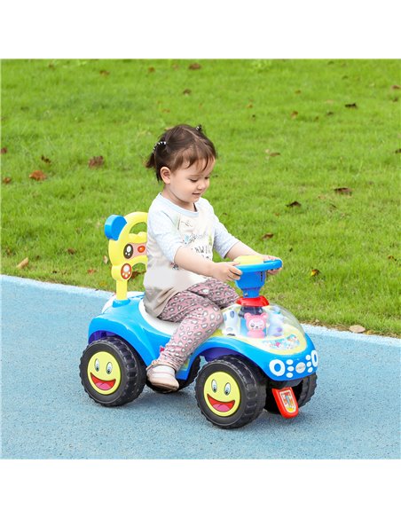 AIYAPLAY Foot to Floor oddler Ride on Toy w/ Music, Light, Horn, Under Seat Storage, Anti-Over-Backwards Device, Blue 370-360V00 - pic 106065 | FastDaddyshop