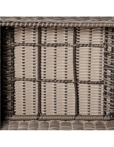 Outsunny Deluxe Garden Rattan Furniture Sofa Chair & Stool Table Set  Patio Wicker Weave Furniture Set Aluminium Frame Fully-ass