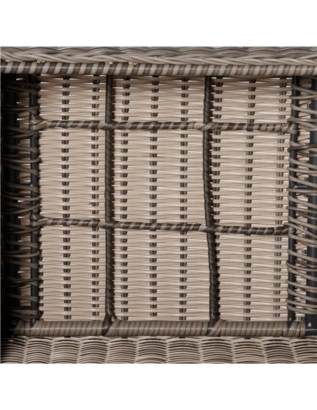 Outsunny Deluxe Garden Rattan Furniture Sofa Chair & Stool Table Set  Patio Wicker Weave Furniture Set Aluminium Frame Fully-ass - pic 10607 | FastDaddyshop