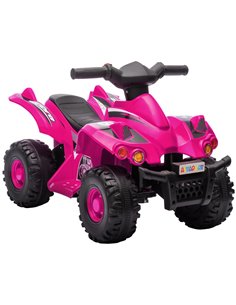 AIYAPLAY 6V Kids Electric Quad Bike w/ Music, Forward Function, for 2-6 Years, Pink 370-379V70PK