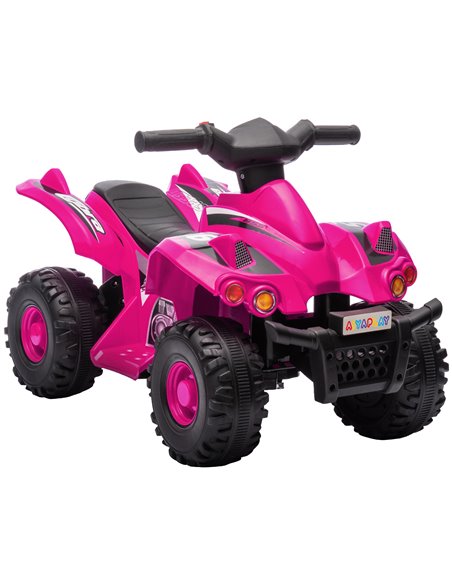 AIYAPLAY 6V Kids Electric Quad Bike w/ Music, Forward Function, for 2-6 Years, Pink 370-379V70PK - pic 106091 | FastDaddyshop
