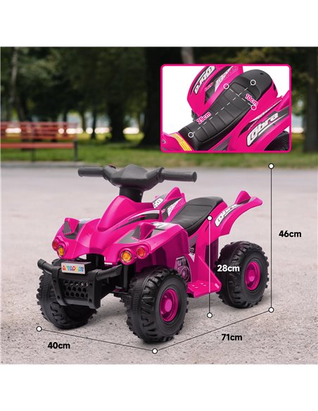 AIYAPLAY 6V Kids Electric Quad Bike w/ Music, Forward Function, for 2-6 Years, Pink 370-379V70PK - pic 106093 | FastDaddyshop