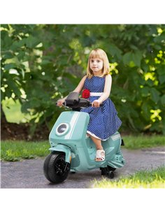 AIYAPLAY 6V Ride on Motorbike Kids Electric Motorbike w/ Headlight Music, Training Wheels, for Ages 18-36 Months - Green 370-351 2