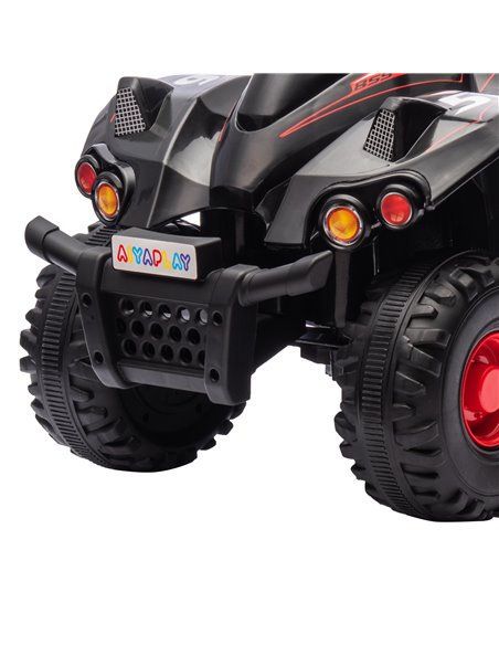 AIYAPLAY 6V Kids Electric Quad Bike w/ Music, Forward Function, for 2-6 Years, Black 370-379V70BK - pic 106125 | FastDaddyshop