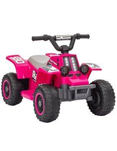 AIYAPLAY 6V Electric Quad Bike for Kids, Ride On ATV w/ Forward Backward, Headlights, for 18-36 Months - Pink 370-337V70PK