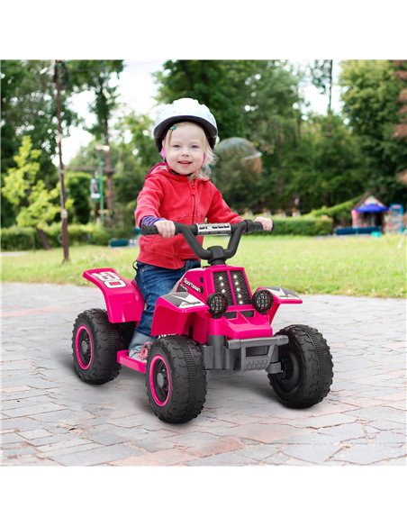 AIYAPLAY 6V Electric Quad Bike for Kids, Ride On ATV w/ Forward Backward, Headlights, for 18-36 Months - Pink 370-337V70PK - pic 106164 | FastDaddyshop