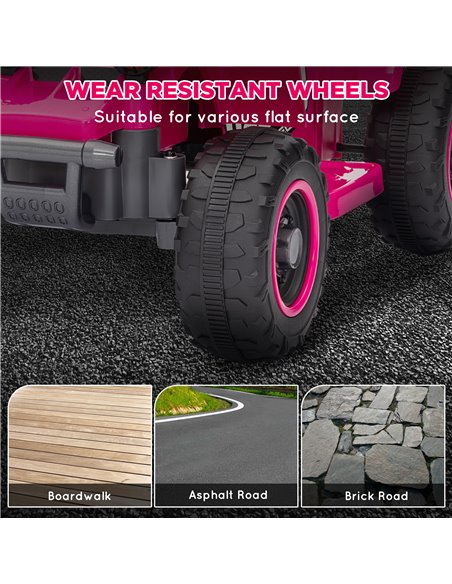 AIYAPLAY 6V Electric Quad Bike for Kids, Ride On ATV w/ Forward Backward, Headlights, for 18-36 Months - Pink 370-337V70PK - pic 106168 | FastDaddyshop