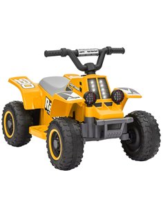 AIYAPLAY 6V Electric Quad Bike for Kids, Ride On ATV w/ Forward Backward, Headlights, for 18-36 Months - Yellow 370-337V70YL