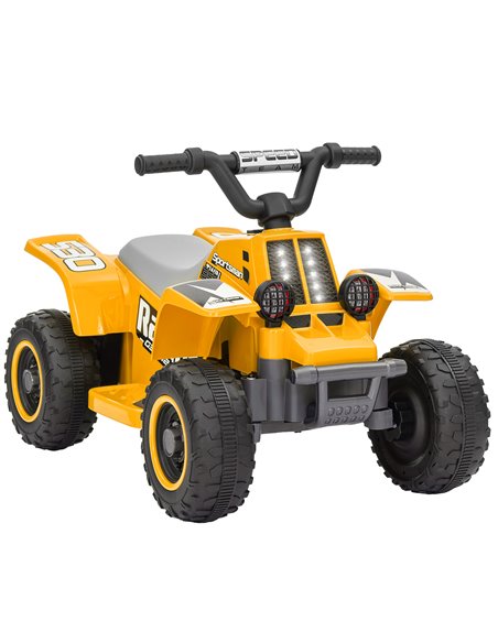 AIYAPLAY 6V Electric Quad Bike for Kids, Ride On ATV w/ Forward Backward, Headlights, for 18-36 Months - Yellow 370-337V70YL - pic 106172 | FastDaddyshop