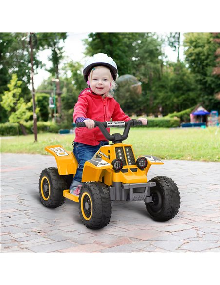 AIYAPLAY 6V Electric Quad Bike for Kids, Ride On ATV w/ Forward Backward, Headlights, for 18-36 Months - Yellow 370-337V70YL - pic 106173 | FastDaddyshop