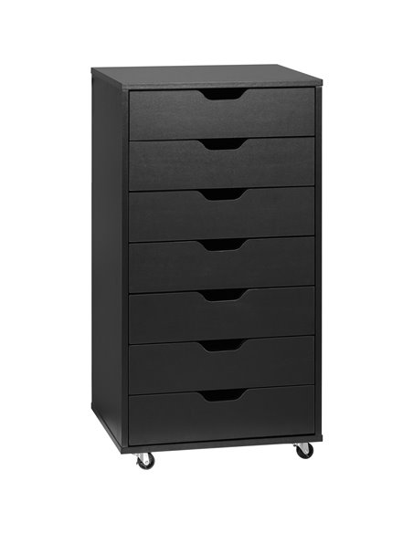 Vinsetto Seven-Drawer Filing Cabinet, with Wheels - Black 924-045BK - pic 106226 | FastDaddyshop
