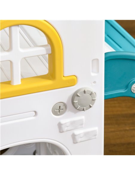 AIYAPLAY 4 in 1 Toddler Slide with Basketball Hoop, Climber, Telescope, Storage Basket, for Ages 1-3 Years, Yellow 331-052V00YL - pic 106279 | FastDaddyshop