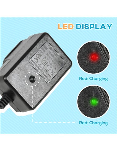 AIYAPLAY 12V 1A Battery Charger for Ride on Cars 370-327V70BK