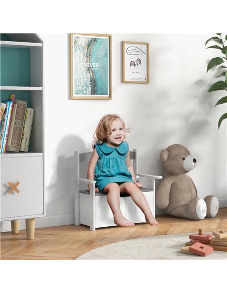 AIYAPLAY 2-in-1 Toy Box for Kids with Lid for Bedroom, Nursery, Playroom, Grey 312-117V80GY - pic 106344 | FastDaddyshop