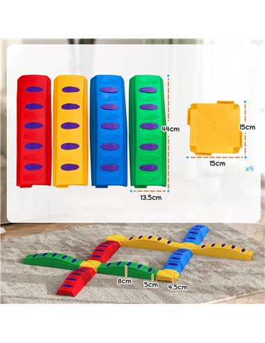 AIYAPLAY 12PCs Kids Balance Beam Stepping Stones w/ Non-Slip Foot Pads 347-024V00MX