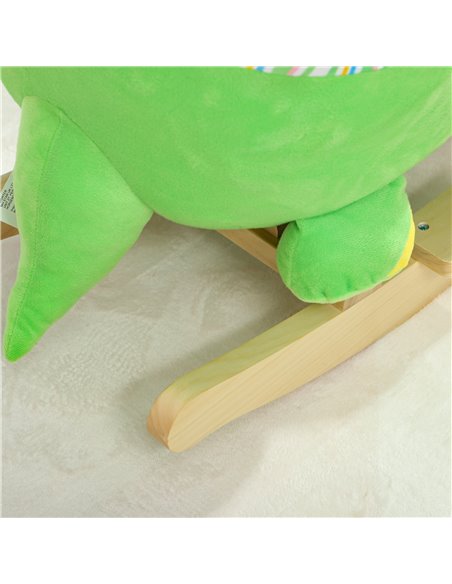 AIYAPLAY Baby Rocking Dinosaur with Animal Sounds, Safety Belt, Wooden Base, for Toddlers 18-36 Months, Green 330-180V00GN - pic 106423 | FastDaddyshop