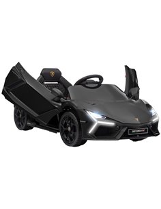 AIYAPLAY Lamborghini Revuelto Licensed 12V Ride on Car w/ Butterfly Doors, Transport Wheels, Suspension, Remote Control, Black 3