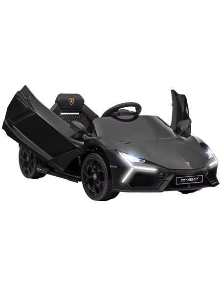 AIYAPLAY Lamborghini Revuelto Licensed 12V Ride on Car w/ Butterfly Doors, Transport Wheels, Suspension, Remote Control, Black 3 - pic 106424 | FastDaddyshop