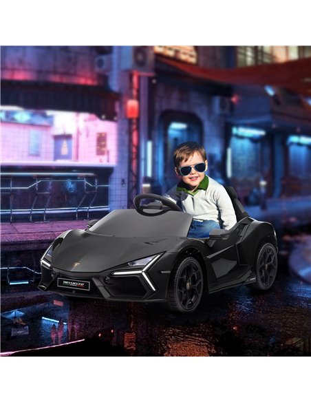 AIYAPLAY Lamborghini Revuelto Licensed 12V Ride on Car w/ Butterfly Doors, Transport Wheels, Suspension, Remote Control, Black 3 - pic 106425 | FastDaddyshop