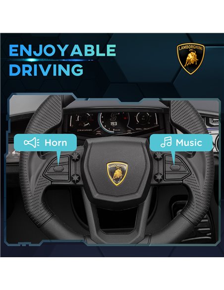 AIYAPLAY Lamborghini Revuelto Licensed 12V Ride on Car w/ Butterfly Doors, Transport Wheels, Suspension, Remote Control, Black 3 - pic 106430 | FastDaddyshop