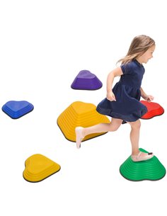 AIYAPLAY 6-Piece Heart-Shaped Kids Balance Stepping Stones and Motor Skills, Multicoloured 347-023V00MX