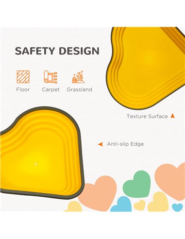 AIYAPLAY 6-Piece Heart-Shaped Kids Balance Stepping Stones and Motor Skills, Multicoloured 347-023V00MX
