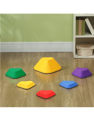 AIYAPLAY 6-Piece Heart-Shaped Kids Balance Stepping Stones and Motor Skills, Multicoloured 347-023V00MX