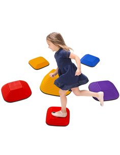 AIYAPLAY Balance Stepping Stones for Kids, 6PCs Non-Slip Stackable River Stones, Obstacle Courses for Balance & Motor Skills 347