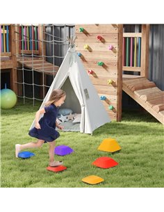 AIYAPLAY Balance Stepping Stones for Kids, 6PCs Non-Slip Stackable River Stones, Obstacle Courses for Balance & Motor Skills 347 2