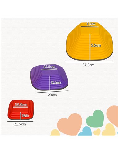 AIYAPLAY Balance Stepping Stones for Kids, 6PCs Non-Slip Stackable River Stones, Obstacle Courses for Balance & Motor Skills 347