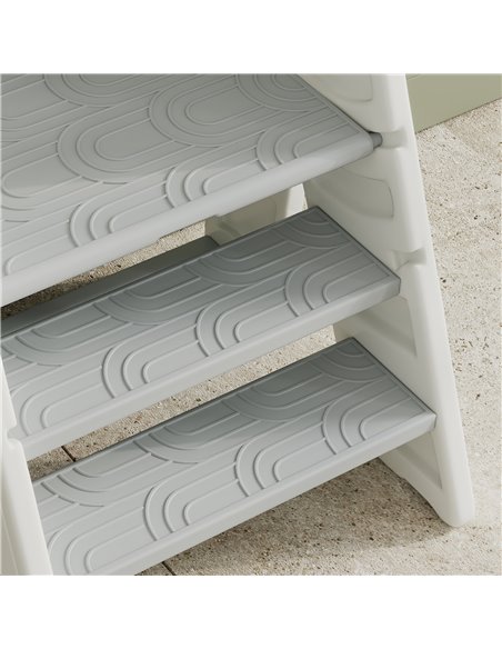 AIYAPLAY Foldable & Adjustable Toddler Tower with Handle, Non-Slip, Grey 315-006V00GY - pic 106477 | FastDaddyshop