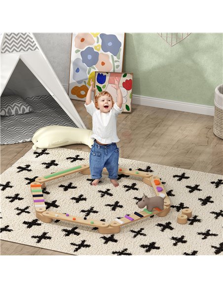 AIYAPLAY Wooden Balance Beam for Kids Build Coordination Agility and Strength 347-021V00MX - pic 106497 | FastDaddyshop