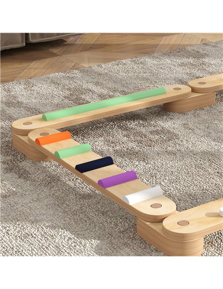 AIYAPLAY Wooden Balance Beam for Kids Build Coordination Agility and Strength 347-021V00MX - pic 106504 | FastDaddyshop