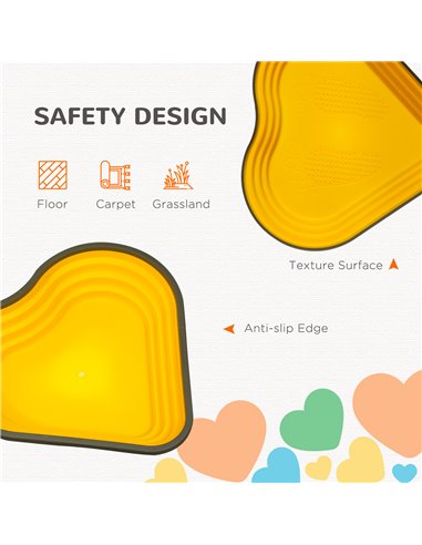 AIYAPLAY 11-Piece Heart-Shaped Kids Balance Stepping Stones and Motor Skills, Multicoloured 347-023V02MX