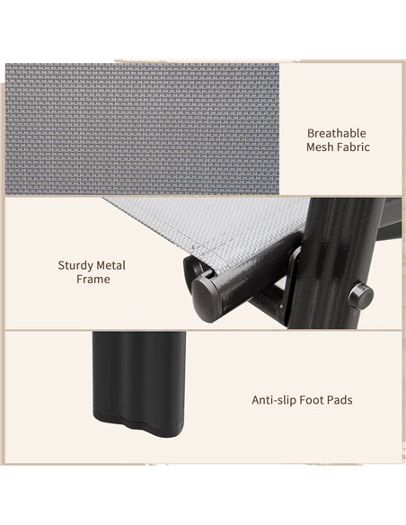 Outsunny Set of 4 Garden Dining Chair Set Stackable Outdoor Patio Furniture Set with Backrest and Armrest, Dark Grey - pic 10653 | FastDaddyshop