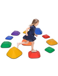 AIYAPLAY Balance Stepping Stones for Kids, 11PCs Non-Slip Stackable River Stones, Obstacle Courses for Balance & Motor Skills 34