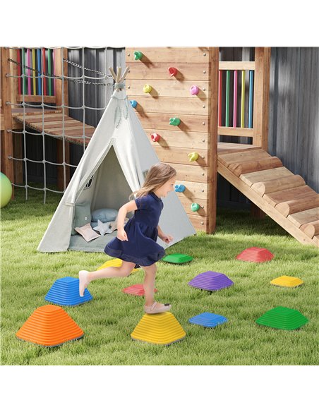 AIYAPLAY Balance Stepping Stones for Kids, 11PCs Non-Slip Stackable River Stones, Obstacle Courses for Balance & Motor Skills 34 - pic 106542 | FastDaddyshop