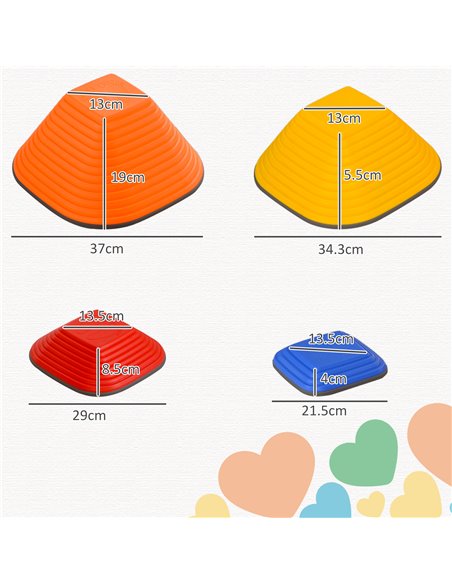 AIYAPLAY Balance Stepping Stones for Kids, 11PCs Non-Slip Stackable River Stones, Obstacle Courses for Balance & Motor Skills 34 - pic 106543 | FastDaddyshop