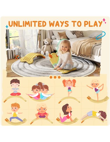 AIYAPLAY Balance Board for Kids Balance Training & Sensory Play, Yellow 331-076V00YL